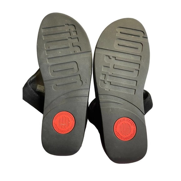 FITFLOPS Womens Slip-On Fit Toe-Post Comfortable Size 11 Black - Picture 7 of 8